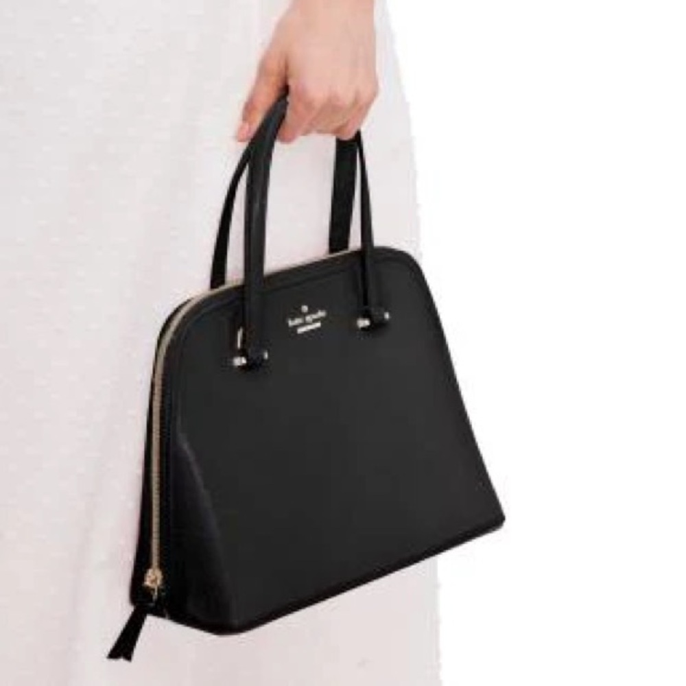 Kate Spade New York Patterson Drive Medium Dome Satchel Black Leather EUC